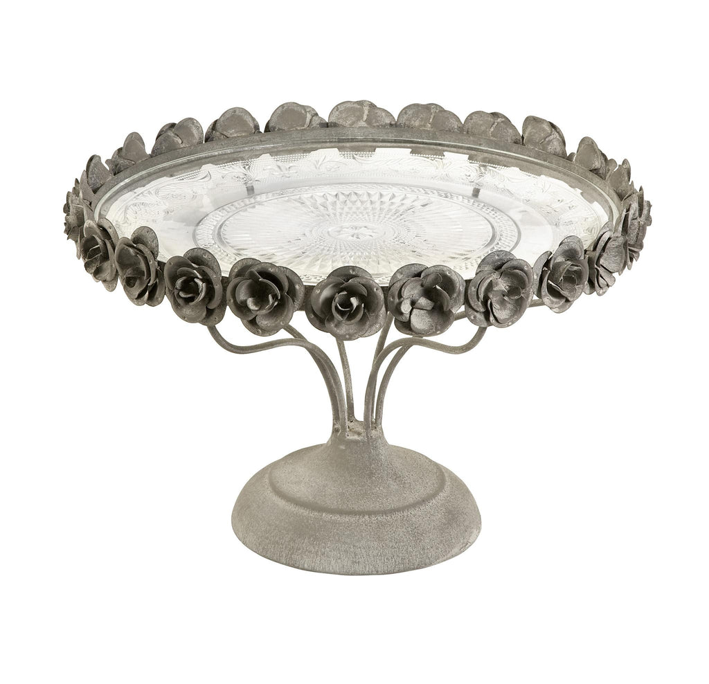 Rose Pedestal Cake Stand - Premier Home & Gifts
