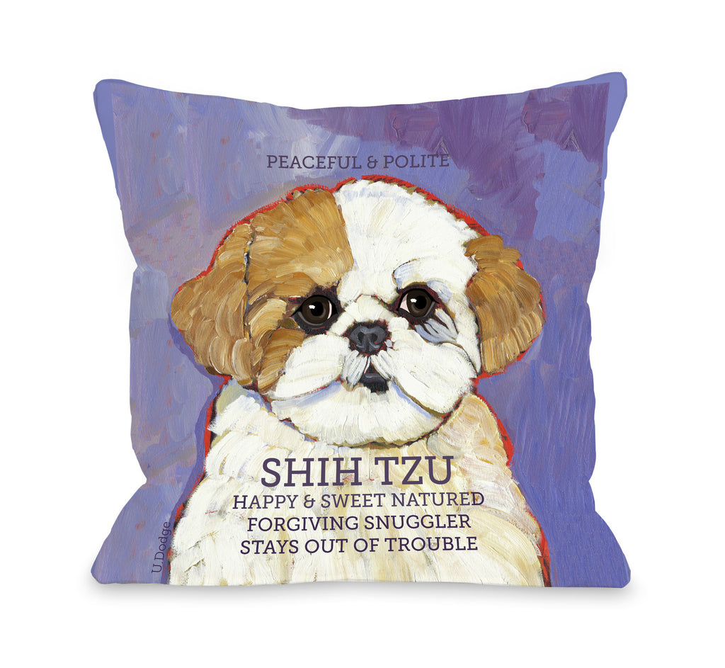 Shih Tzu Brown Throw Pillow - Premier Home & Gifts