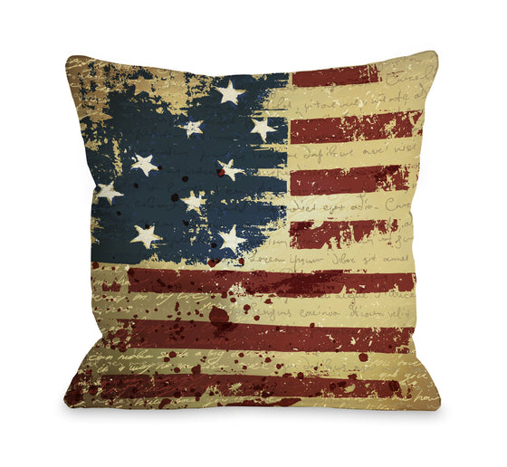 American Vintage Flag Throw Pillow - Premier Home & Gifts