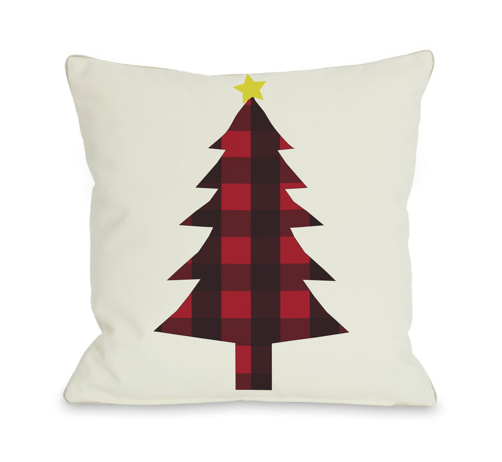 Plaid Christmas Tree Throw Pillow - Christmas Decor - Premier Home & Gifts