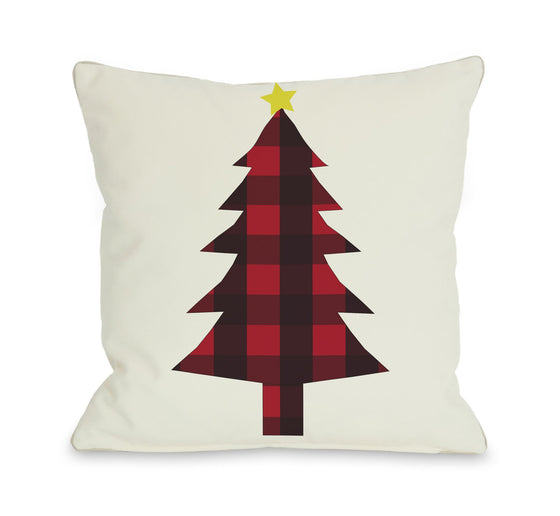 Plaid Christmas Tree Throw Pillow - Christmas Decor - Premier Home & Gifts