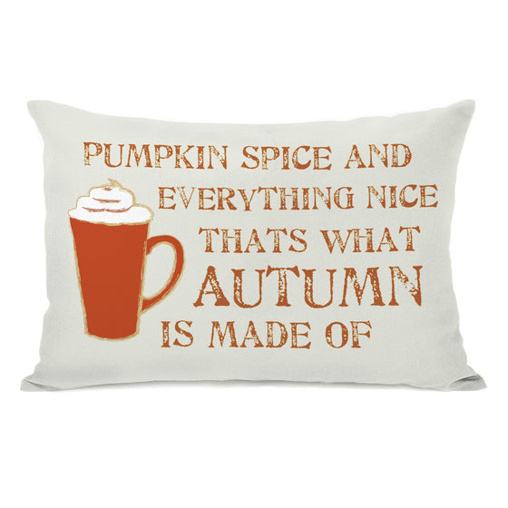 Pumpkin Spice Lumbar Throw Pillow - Fall Decor - Premier Home & Gifts