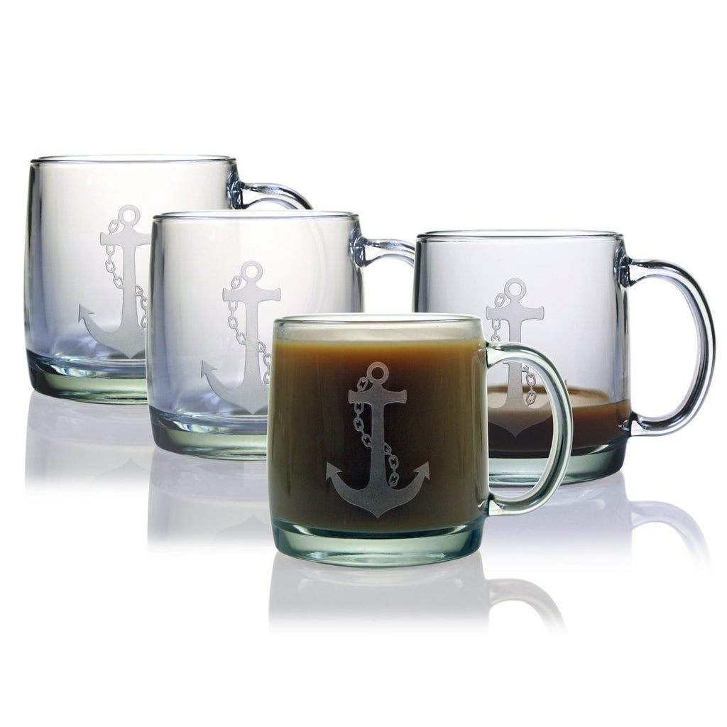 Anchor Coffee Mugs ~ Set of 4