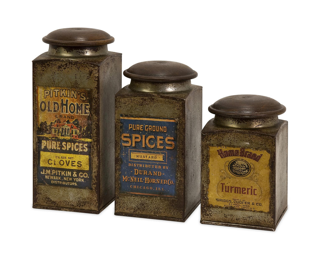 Vintage Label Canister Set - Premier Home & Gifts