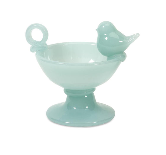Fiona Bird Milk Glass Bowl - Spring Decor