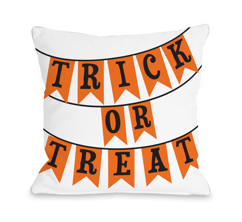 Treat or Treat Banner Throw Pillow - Halloween Decor - Premier Home & Gifts