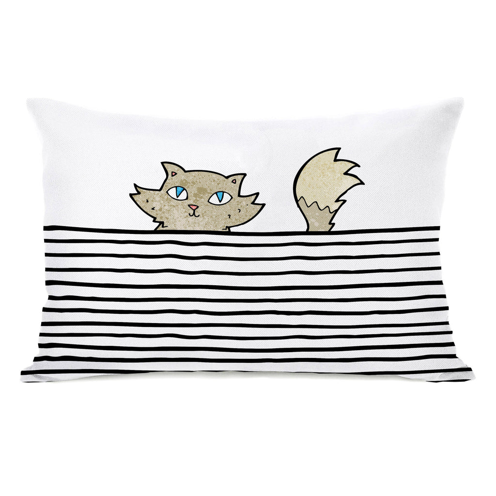 Peeking Cat Throw Pillow - Premier Home & Gifts