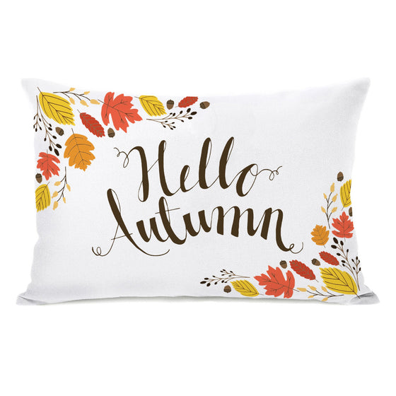 Hello Autumn Lumbar Throw Pillow - Fall Decor - Premier Home & Gifts