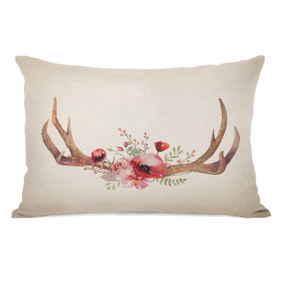 Boho Antlers Lumbar Throw Pillow - Home Decor - Premier Home & Gifts