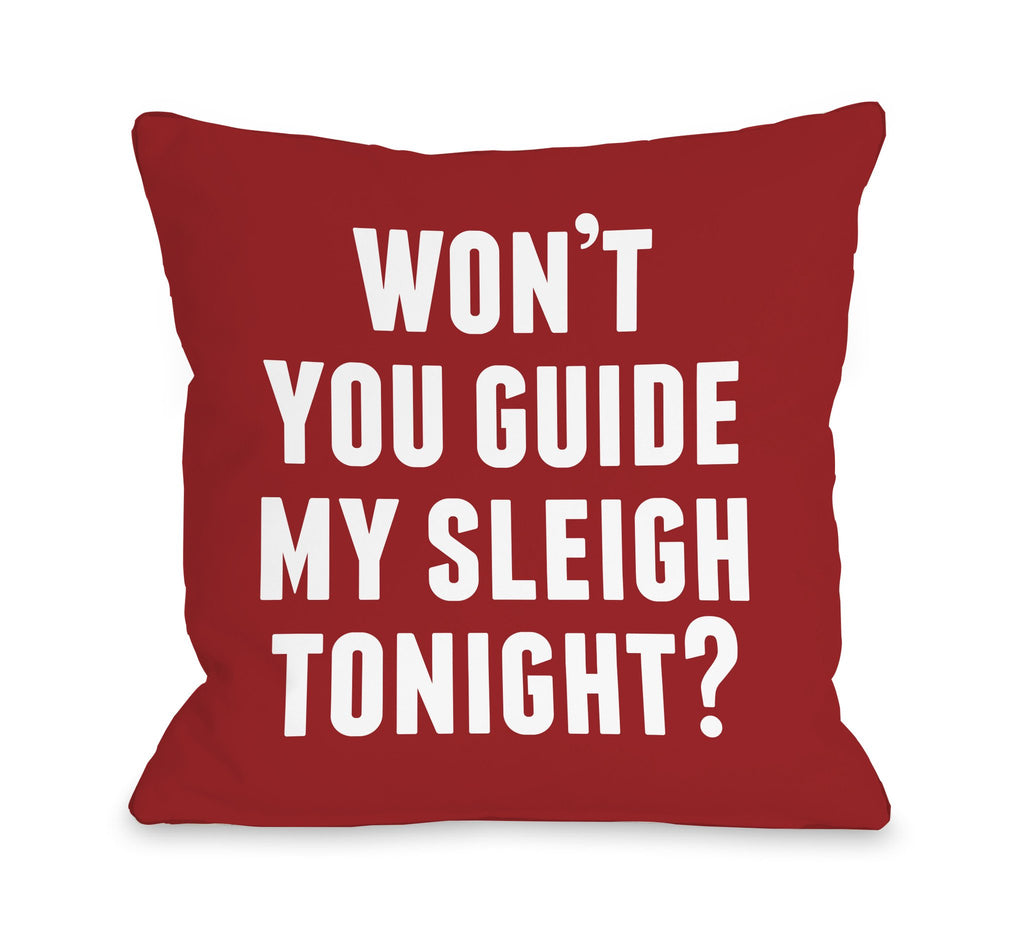 Guide My Sleigh Throw Pillow - Christmas Decor - Premier Home & Gifts