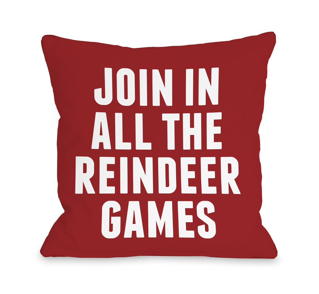 Reindeer Games Throw Pillow - Christmas Decor - Premier Home & Gifts