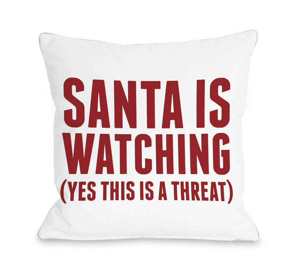 Santa Is Watching Throw Pillow - Christmas Decor - Premier Home & Gifts