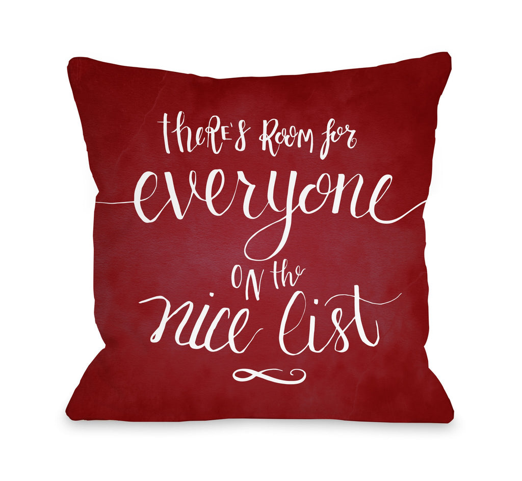 Nice List Throw Pillow - Christmas Decor - Premier Home & Gifts