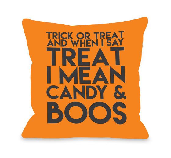 Candy and Boos Throw Pillow - Premier Home & Gifts - Halloween Throw Pillow