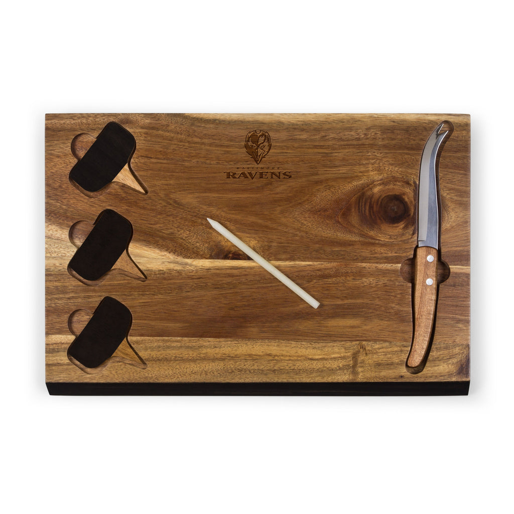 NFL Cheese Board and Marker Set - Baltimore Ravens