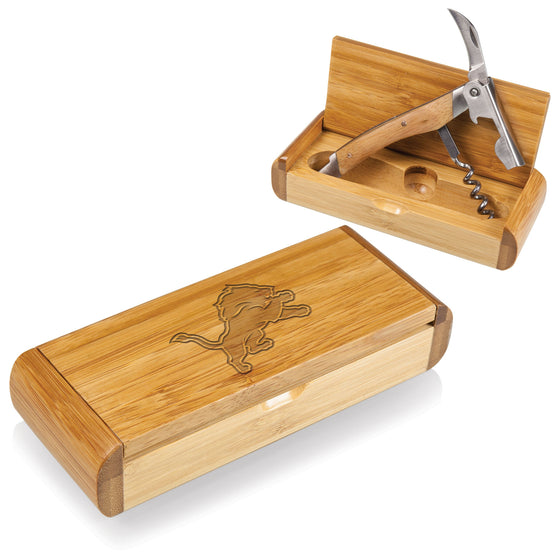 Bamboo Box and Corkscrew - Detroit Lions