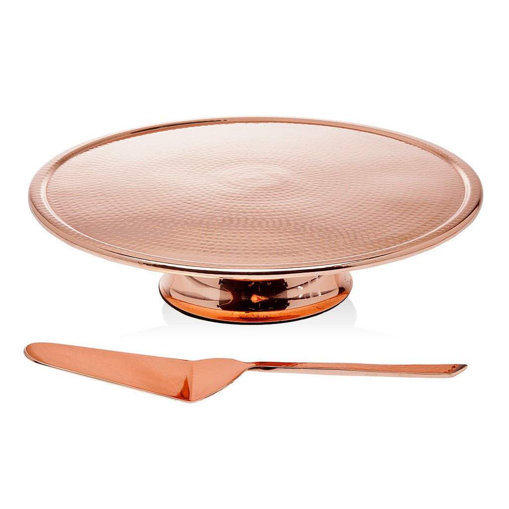 C'est Copper Cake Plate and Server - Dessert Stand - Premier Home & Gifts