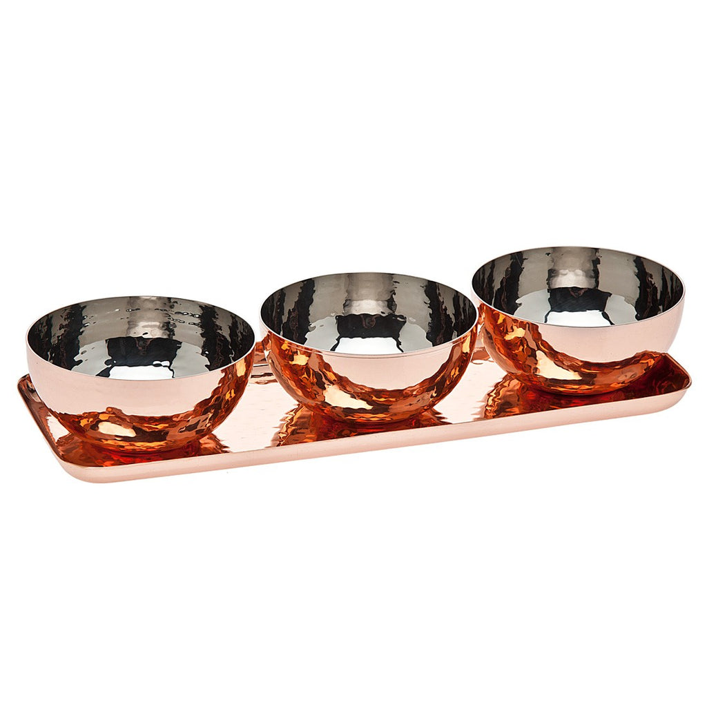 C'est Copper Bowls and Tray Set - Entertaining Gifts - Premier Home & Gifts