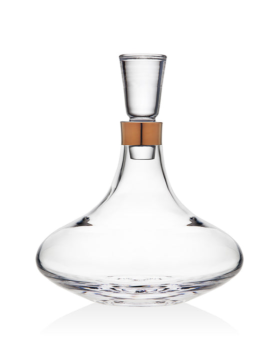 Milan Decanter with Copper Accent - Bar Accessories