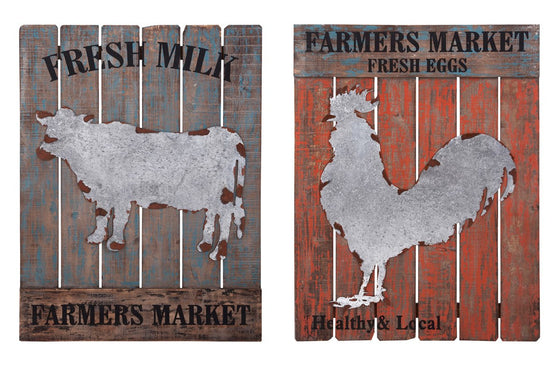 Farmers Market Wall Decor - Set of 2 | Premier Home & Gifts