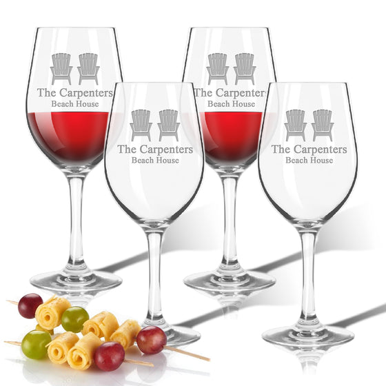 Adirondack Chairs Outdoor Acrylic Wine Glasses - Unbreakable Glassware