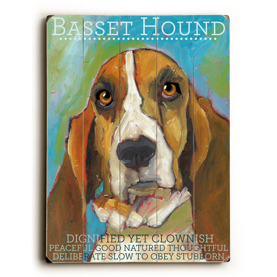 Basset Hound Wood Sign