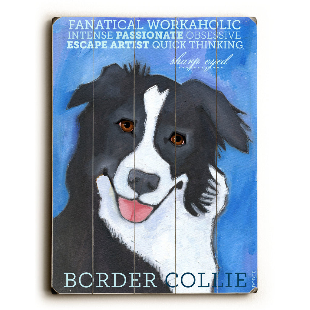 Border Collie Wood Sign