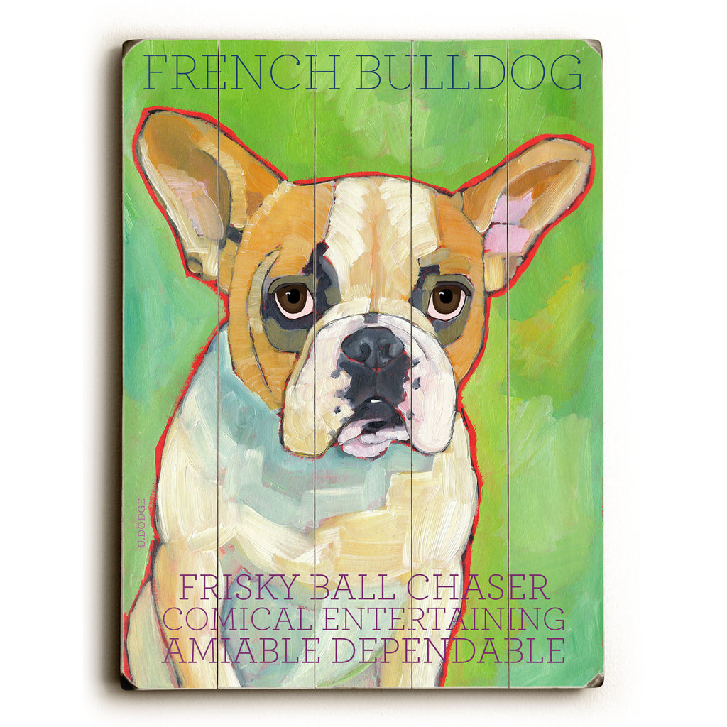 French Bulldog II Wood Sign