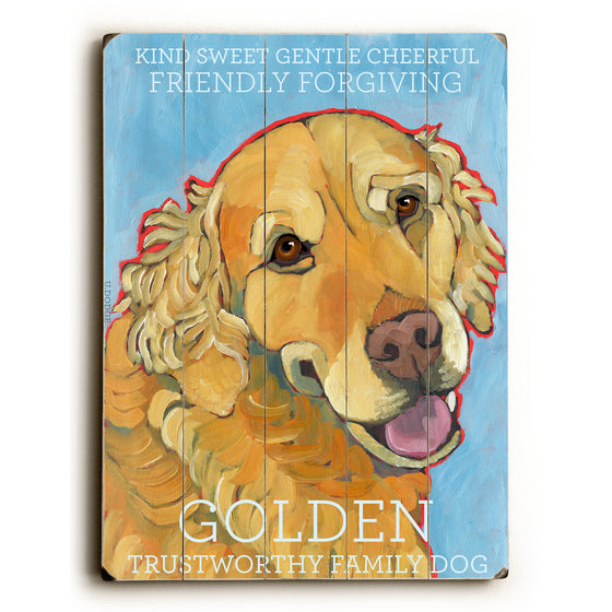 Golden Retriever Wood Sign