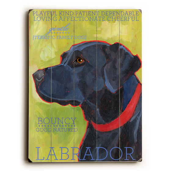 Black Labrador Wood Sign