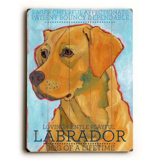 Yellow Labrador Wood Sign