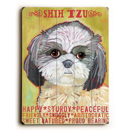 Shih Tzu Wood Sign