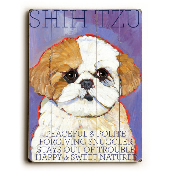 Shih Tzu II Wood Sign