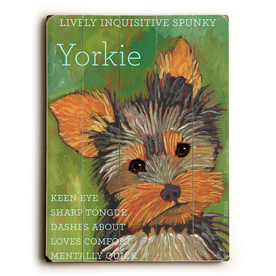 Yorkie Wood Sign