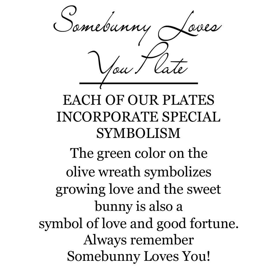 Somebunny Loves You Commemorative Plate - Premier Home & Gifts