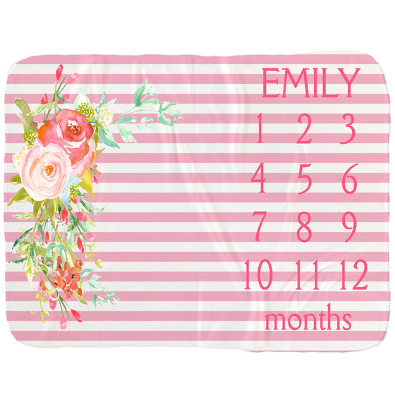 Baby Milestone Blanket - Baby Gifts - Baby Blankets