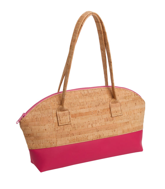 Unique Cork & Leather Rounded Handbag - Premier Home & Gifts