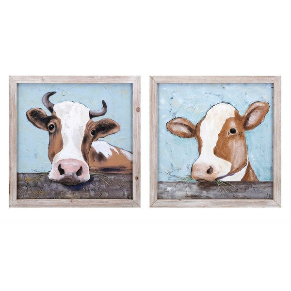 Bovine Beauty Wall Art - Set of 2 | Premier Home & Gifts