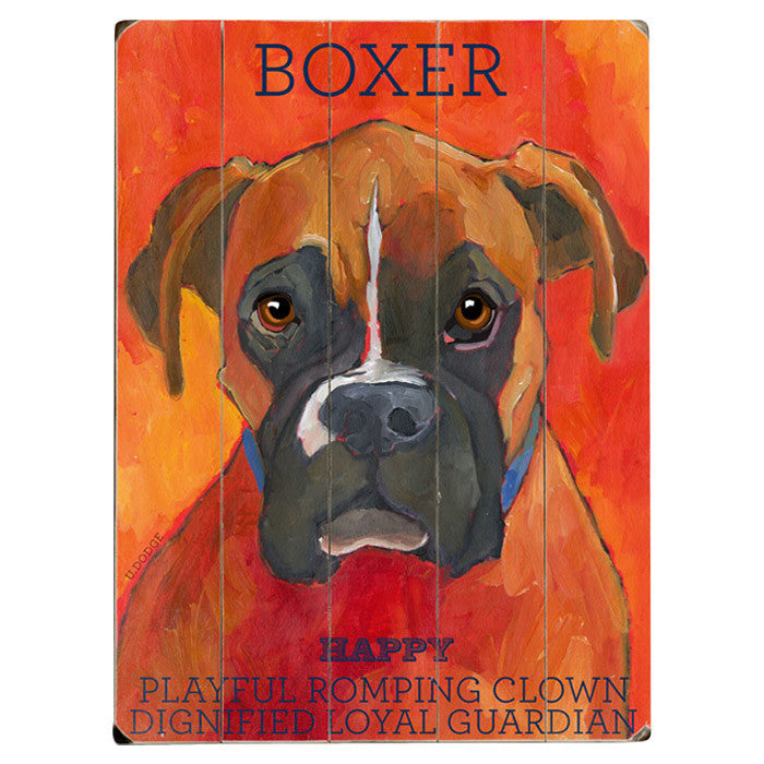 Boxer Wood Sign