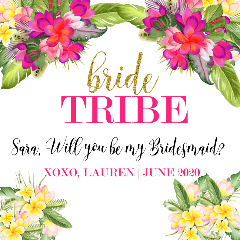 Bride Tribe Hibiscus Personalized Candle - Premier Home & Gifts