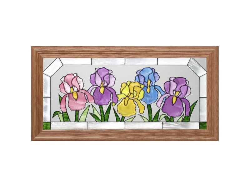Iris Hand Painted Stained Glass Art - Premier Home & Gifts