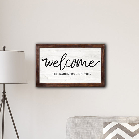 Canvas Sign Personalized - Welcome - Personalized Gifts - Wedding Gifts