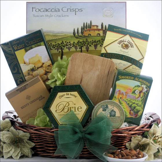 Holiday Cheese Delights Christmas Gift Basket
