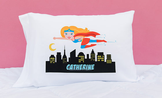 Superhero Girl Pillowcases - Personalized - Premier Home & Gifts
