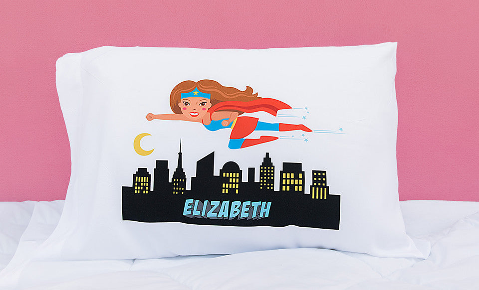 Superhero Girl Pillowcases - Personalized - Premier Home & Gifts