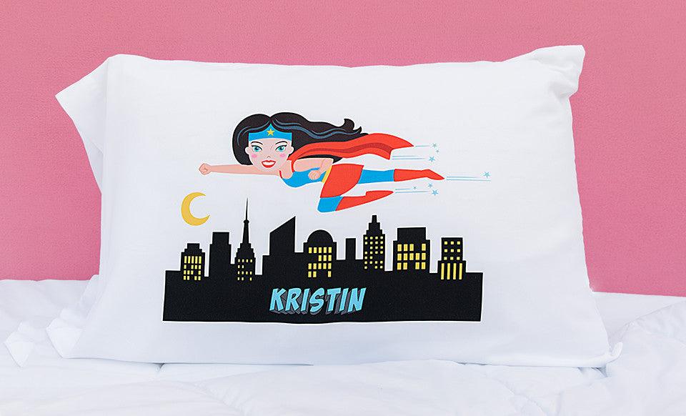 Superhero Girl Pillowcases - Personalized - Premier Home & Gifts