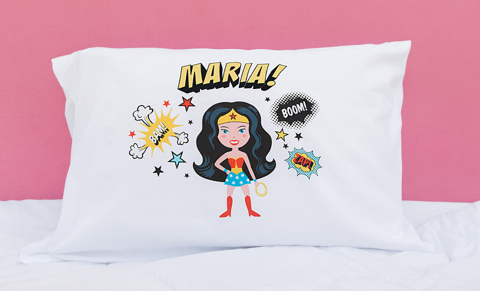 Superhero Girl Pillowcases - Personalized - Premier Home & Gifts