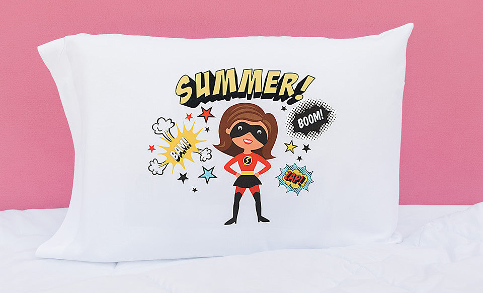 Superhero Girl Pillowcases - Personalized - Premier Home & Gifts