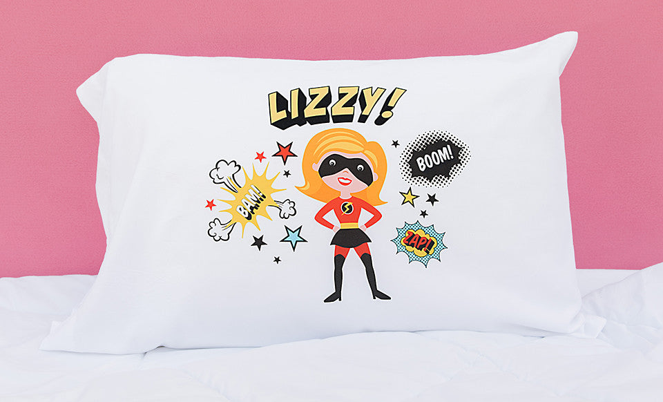 Superhero Girl Pillowcases - Personalized - Premier Home & Gifts