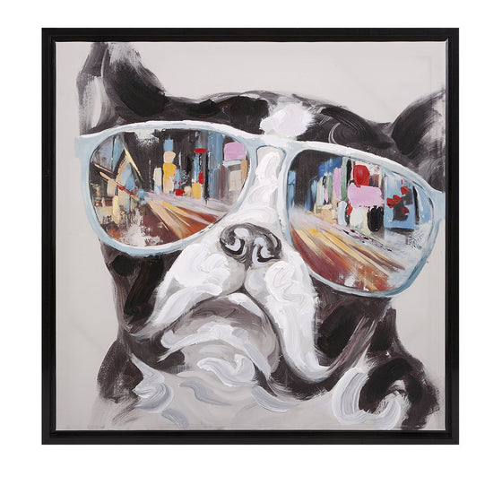 City Shades Dog Canvas